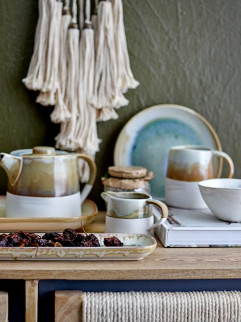 Heather Teapot, Green, Stoneware