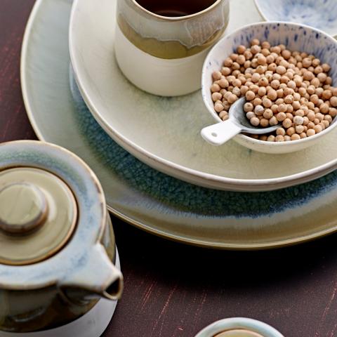 Heather Serving Plate, Green, Stoneware