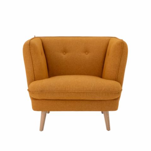 Elliot Lounge Stol, Orange, Polyester