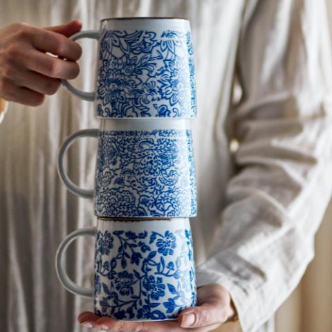 Molly Mug, Blue, Grès