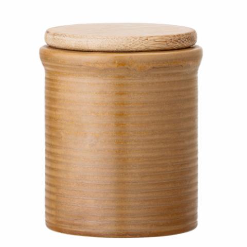 NENIA Jar w/Lid, Brown, Stoneware