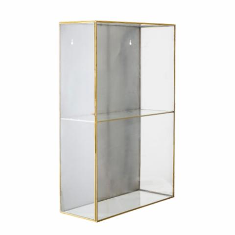 Lia Cabinet, Gold, Glass