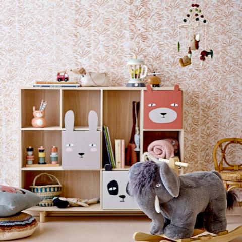 Calle Bibliothèque avec tiroirs, Multicolore, Paulownia