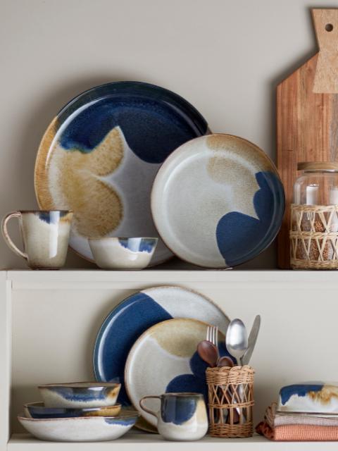 Jules Serving Plate, Blue, Stoneware