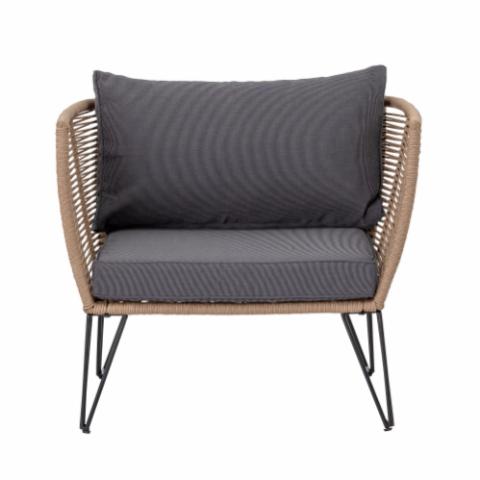 Mundo Lounge Chair, Brown, Metal