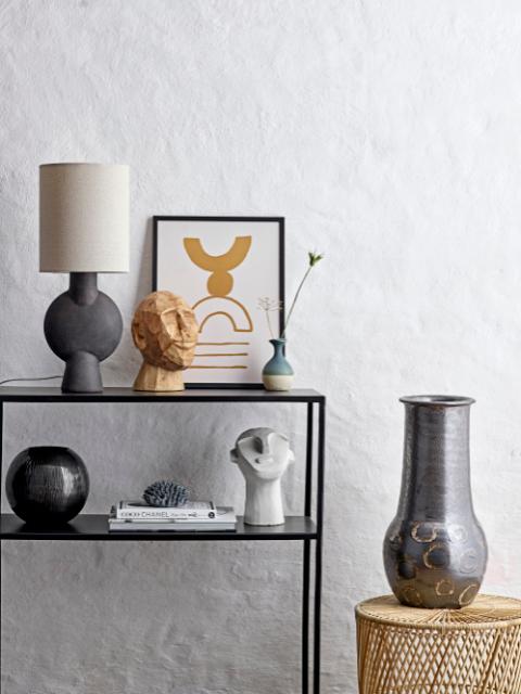 Gorm Deco Vase, Black, Terracotta