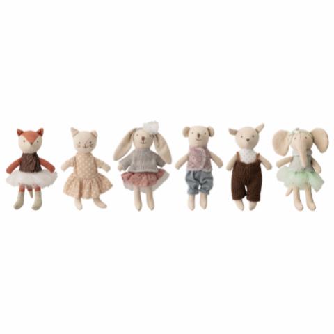Animal friends Doll, Rosa, Bomuld