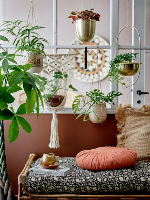Rezan Flowerpot, Hanging, Nature, Stoneware