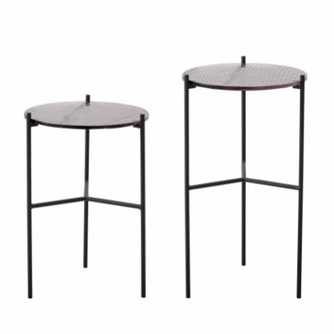 Cille Sidetable, Grey, Glass