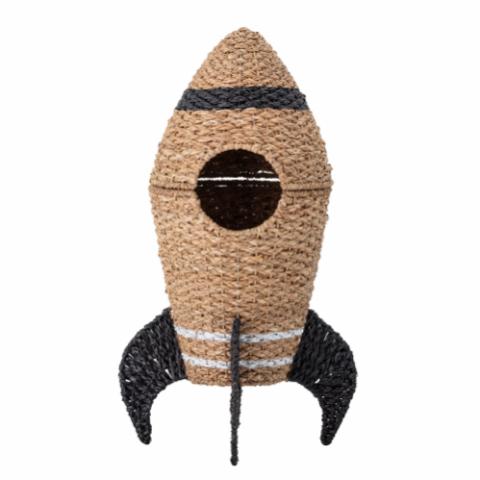 Cosmina Basket w/Lid, Nature, Seagrass