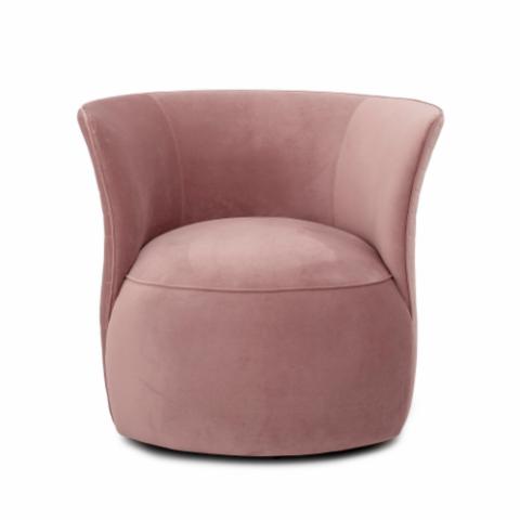 Figure Lounge Chair, Rose, Polyester