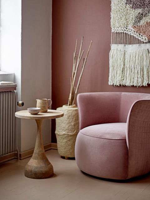 Figure Loungesessel, Rose, Polyester
