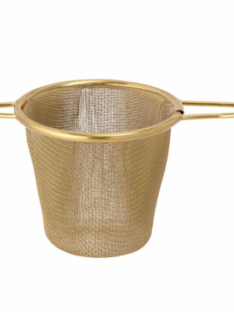 Thesi Tea Strainer, Gold, Stainless Steel