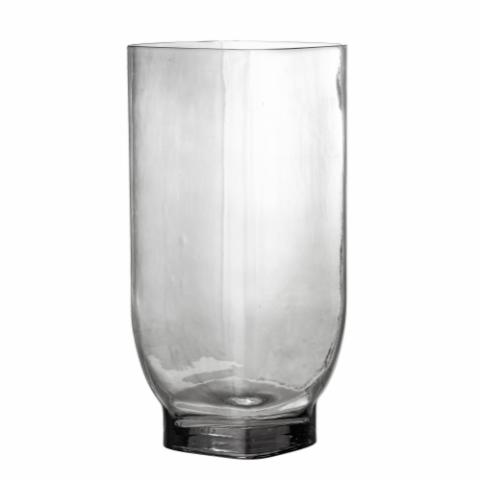 Irfa Vase, Grå, Glas