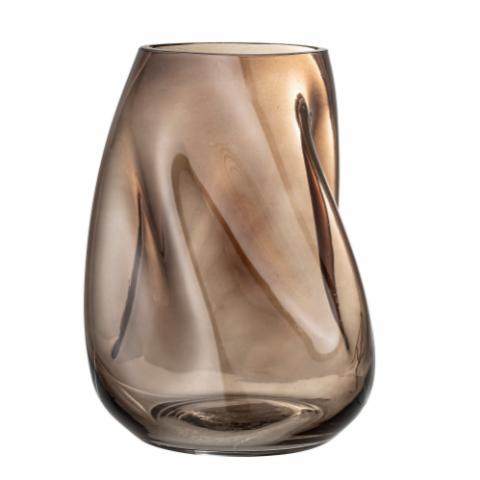 Ingolf Vase, Brun, Glas
