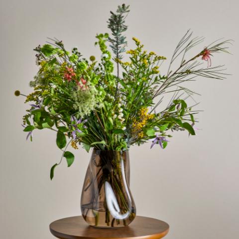 Ingolf Vase, Marron, Verre