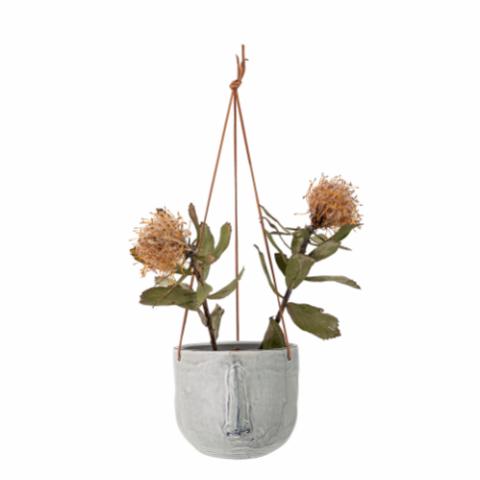 Ileana Flowerpot, Hanging, Grey, Stoneware