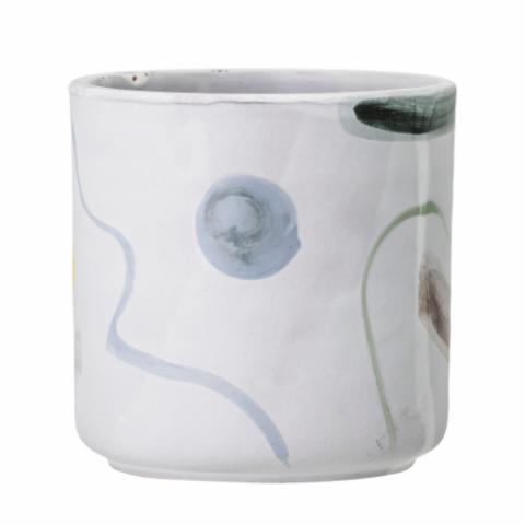 Azura Pot de fleurs déco, Blanc, Terre cuite
