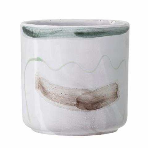 Azura Deko-Blumentopf, Weiß, Terrakotta