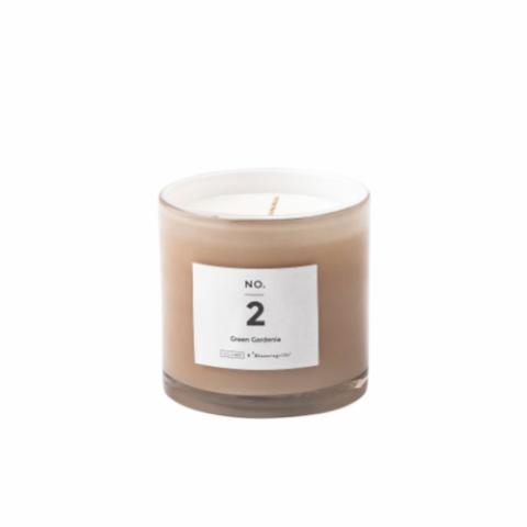 NO. 2 - Green Gardenia Scented Candle, Natural wax