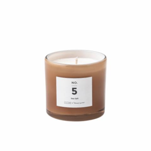 NO. 5 - Sea Salt Scented Candle, Brown, Natural Wax