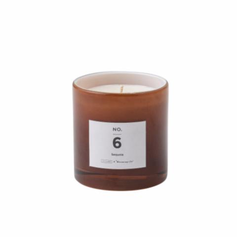 NO. 6 - Sequoia Scented Candle, Brown, Natural Wax