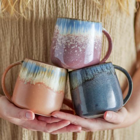 Cloe Mug, Rose, Grès