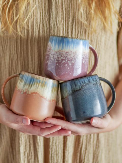 Cloe Mug, Blue, Stoneware