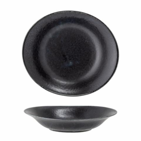 Yoko Soup Plate, Black, Porcelain