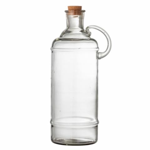 Bjork Bottle w/Lid, Clear, Glass