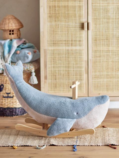 Moby Rocking Toy, Whale, Blue, Polyester