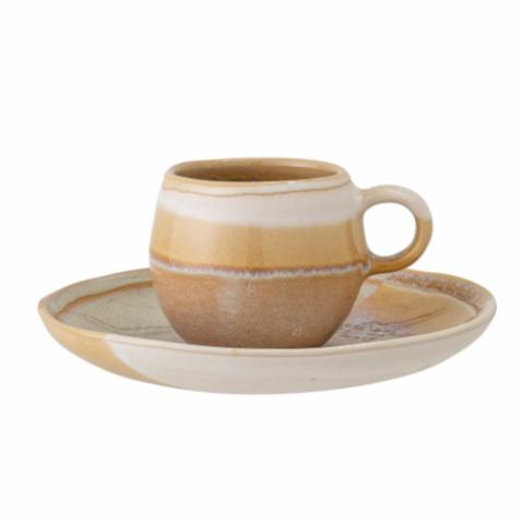 April Espresso Cup w/Saucer, Yellow, Stoneware