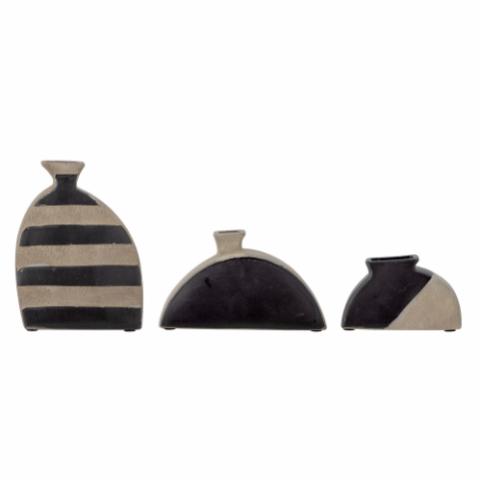Nezha Deco Vase, Black, Terracotta