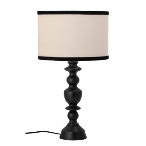 Sela Table lamp, Black, Rubberwood