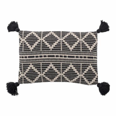 Gutte Cushion, Black, Recycled Cotton