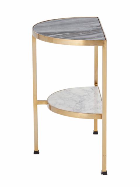 Clint Side Table, Grey, Marble