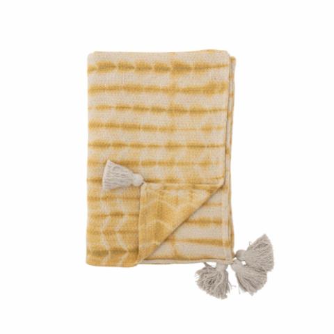 Decia Bedspread, Yellow, Recycled Cotton