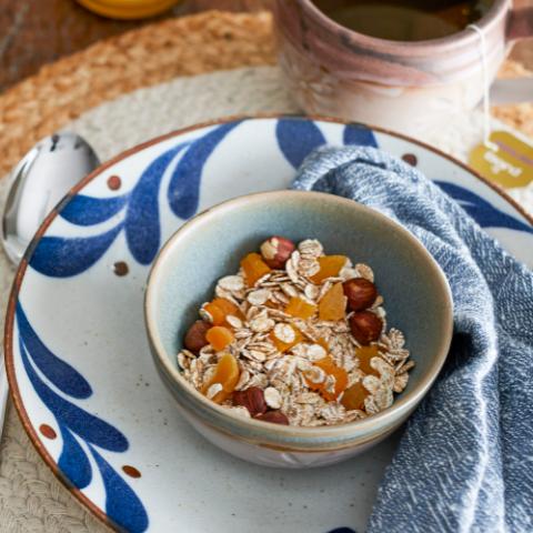 Camellia Assiette Creuse, Bleu, Porcelaine