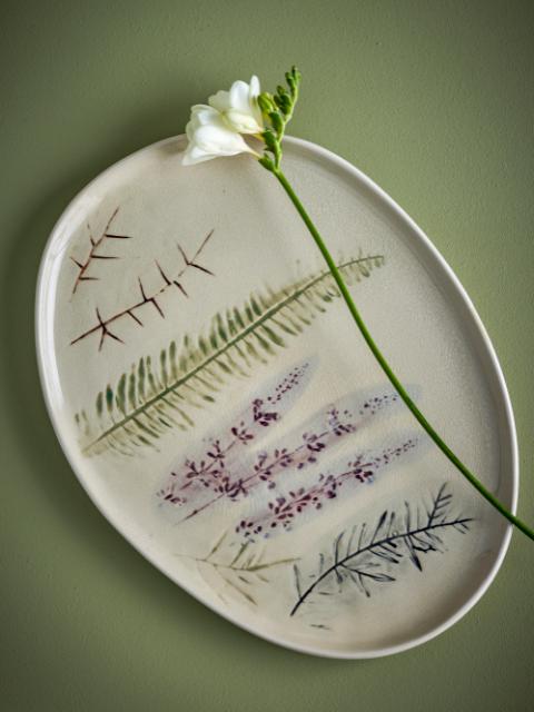 Bea Serving Plate, Nature, Stoneware