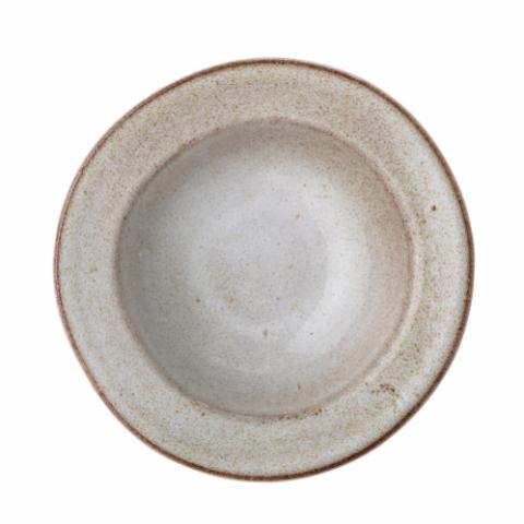Sandrine Pasta Plate, Nature, Stoneware