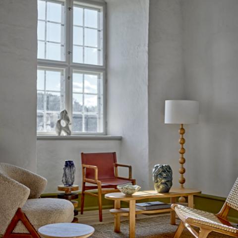 Ollie Lounge Chair, Brown, Leather