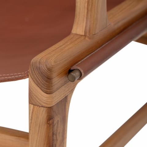 Ollie Lounge Chair, Brown, Leather