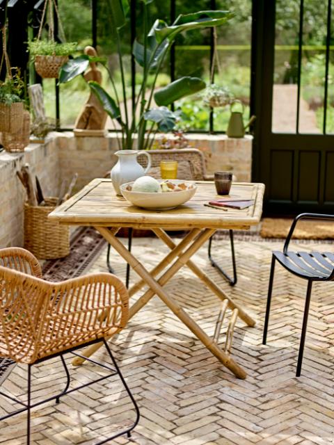 Sole Table de salle à manger, Nature, Bambou