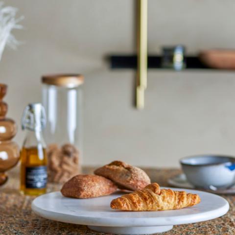 Ellin Plateau tournant, Blanc, Marbre