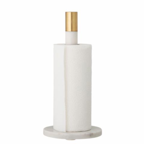 Emira Kitchen Paper Stand, White, Marble