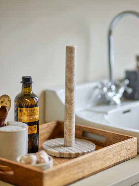 Emy Kitchen Paper Stand, Nature, Marble