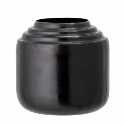Mari Vase, Black, Metal