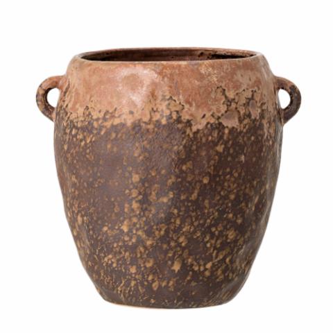 Nenne Flowerpot, Brown, Stoneware