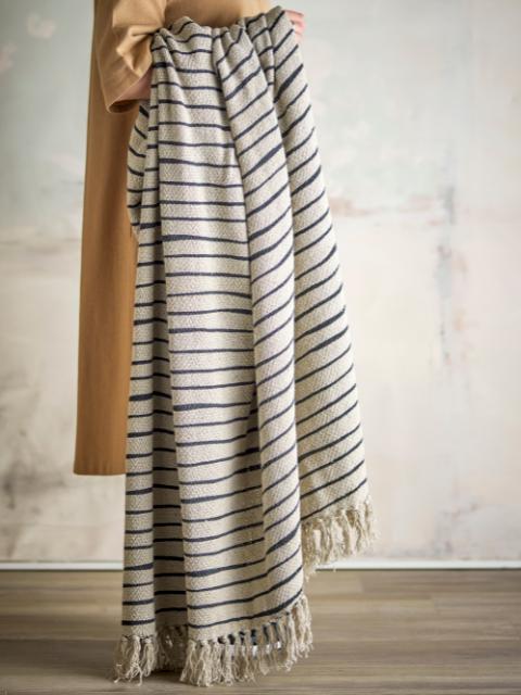 Eia Throw, Nature, Recycled Cotton