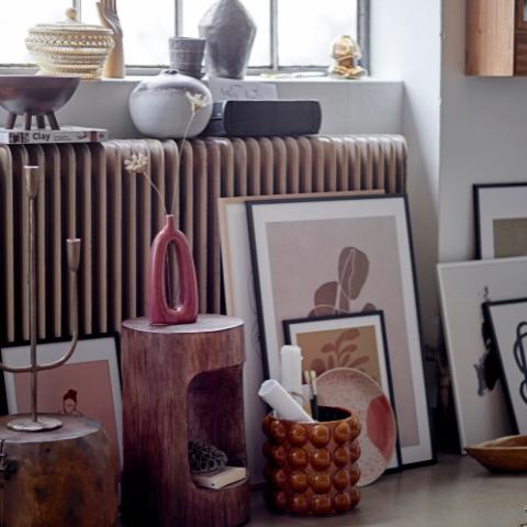 Elze Vase, Marron, Verre